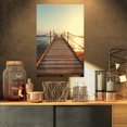thumbnail image 1 of Promenade en Bois Solide vers la Mer - Impression sur Toile Pont, 1 of 3