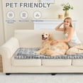 thumbnail image 2 of SANMADROLA Waterproof Couch Cover for Dogs Washable, Non-Slip Fuzzy Loveseat Slipcovers, Thick Soft Dog Bed Mat for 2 Cushion Sofa Pet Friendly Furniture Protector, Light Gray, 28" x 71", 2 of 10