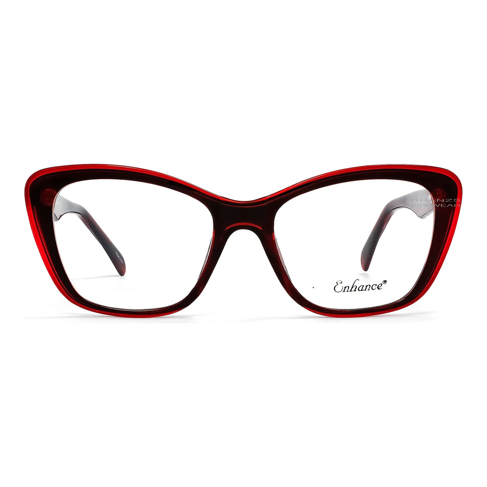 Enhance EN4165 Eyeglasses Burgundy Crystal Size Medium 53-18-145 Women Frame