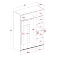 thumbnail image 5 of Palace Imports  100% Solid Wood Wall Closet System of Wardrobe Armoires with Mirrored, Louvered or Raised Panel Sliding Doors 104"-White-Mirrored 104", 5 of 5
