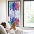 thumbnail image 2 of Purple Leaves Window Privacy Film, Spring Summer Botanical Farmhouse Modern Art Static Cling UV Sun Blocking Heat Control Window Tint Day and Night, Non-Adhesive One Way Privacy Cover 23.6''x59'', 2 of 7