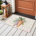 thumbnail image 5 of Rectangle Area Rug 2x3ft, Cartoon Easter Watercolor Radish on Linen Non-Slip Non-Shedding Floor Mat, Color Polka Dot Washable Sturdy Carpet for Living Room Bedroom Home Decor, 5 of 9