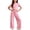 Pink, variant on Amidoa Girls 2 Piece Outfits Summer Clothes Short Sleeve Cute Solid Color T-Shirt and With Pockets Shorts Casual Kids Clothing Sets,Pink Size 14