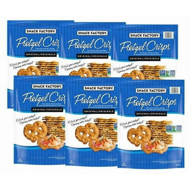 Snack Factory Croustilles de Bretzel 737 g - Craquelins de Bretzel Originaux (Lot de 6)