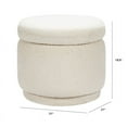 thumbnail image 3 of Namesake Enoki Modern Fabric Storage Ottoman in White Boucle, 3 of 11