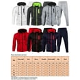 thumbnail image 2 of Frontwalk Men Sweatsuit Two Piece Hoodies Hooded Sweatshirts+Pant Outfits Fall Slim Fit Tracksuit Set Long Sleeve Jogger Sets Black L, 2 of 2