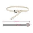 thumbnail image 3 of Cinturón Trenzado Fino uxcell Ajustable Con Cordón de Piel Sintética para Mujeres Blanco Talla única, 3 of 5