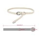thumbnail image 3 of Cinturón Trenzado Fino uxcell Ajustable Con Cordón de Piel Sintética para Mujeres Blanco Talla única, 3 of 5