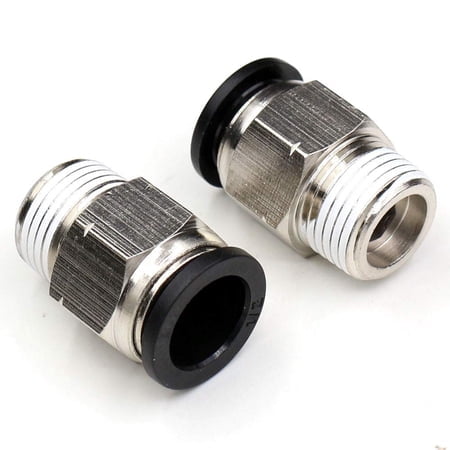 CEKER 1/2 Push to Connect Fittings Air Fittings PC 1/2 Inch Tubing Od x 3/8" NPT Thread Male Air Line Fittings Pneumatic Fitting Push in Connector Compression Fittings Quick Connect Fittings 2Pack