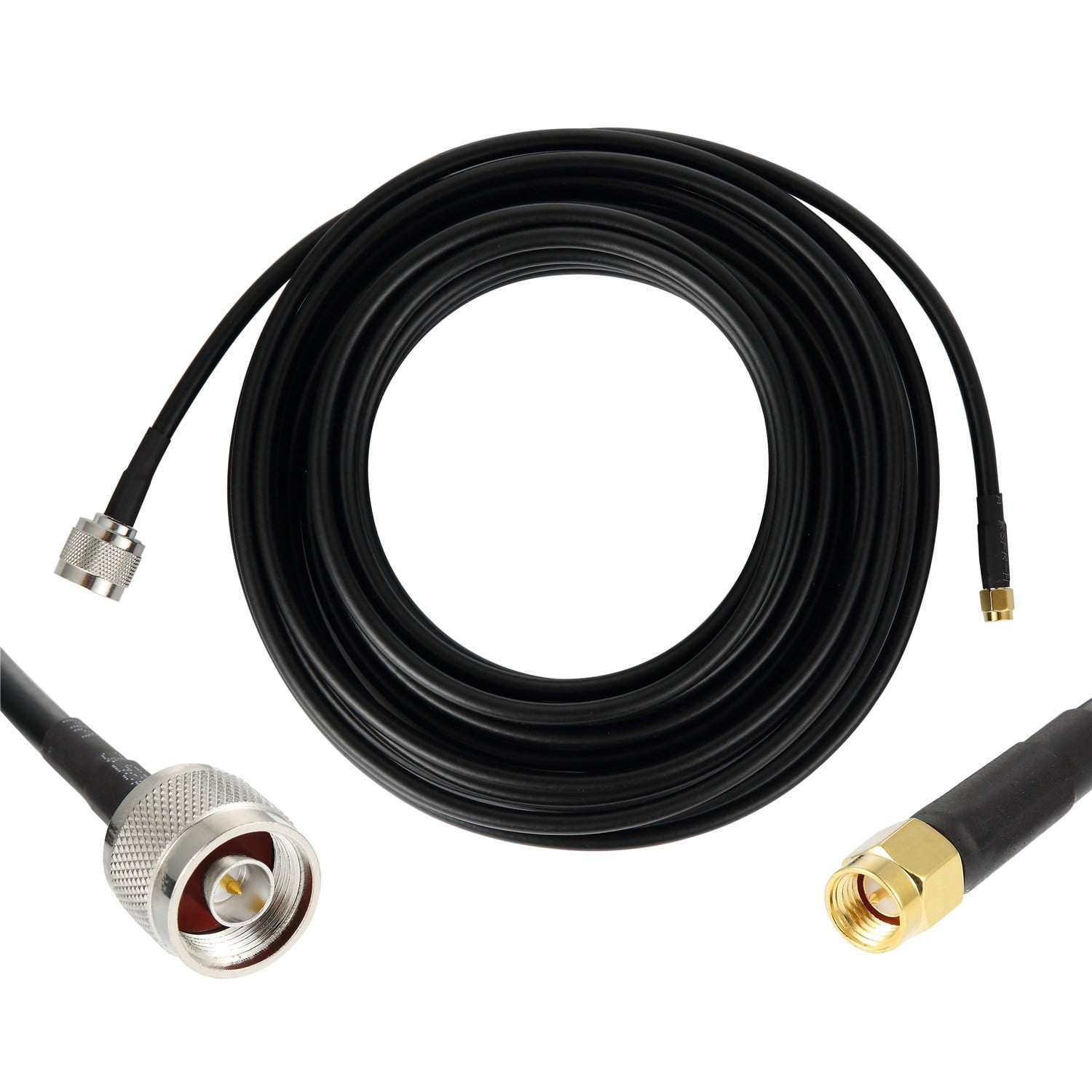12 ft  Coax Antenna Coaxial Cable LMR-240 N Male to PL259 Male 12 ft 