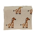 thumbnail image 3 of HomeStock Artisanal Abode Transitional Knitted 32" X 40" Throw Blanket, Small Throws for Couches, Cozy Knitted Blanket for Living Room Sofas, Giraffe Pattern-Color:Giraffe, 3 of 10