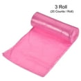 thumbnail image 3 of Unique Bargains 2-4 Gallon Small Trash Bags Garbage Waste Basket Liners Red, 60 Counts / 3 Rolls, 3 of 5