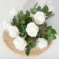 thumbnail image 4 of Homerr Artificial Rose Simulation Rose Fake Rose Artificial Rose Great Fidelity Not Withered Non-fading Easy Care Decorative Home Decoration 9 Bulbs Wedding Party, 4 of 7