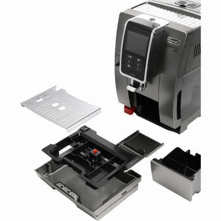 De'Longhi - Dinamica Plus Connected Fully Automatic Espresso Machine with Built-in Grinder - Titanium