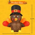 thumbnail image 6 of GOOSH Thanksgiving Inflatable 5 FT Tall Blow Up Turkey Baby Wearing Hat with Colorful Tail Feathers, Turkey Blow Up Inflatable with Lights, Inflatable Thanksgiving Decorations Clearance for Holiday, 6 of 7