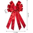 thumbnail image 2 of Large Christmas Bow for Wreath, Xmas Red Velvet Bows Winter Holiday Tree Topper Bow for Front Door Wall Indoor Outdoor Christmas Party Decoration Supplies, 2 of 15