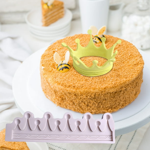 Visland Gâteau Moule Haute Ténacité Réutilisable Silicone Forme de Couronne  3D Fondant Moule à Dessert pour la Maison 