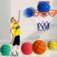 thumbnail image 5 of Pelota de entrenamiento interior de baloncesto silenciosa y duradera, baloncesto de esponja elástica para niños, juguetes para niños, regalo de cumpleaños para niños mayores de 3 años, 5 of 5