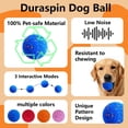 thumbnail image 2 of Pelota interactiva para perros Affiuya con rebote automático, resistente a mordidas, azul, 2 of 8