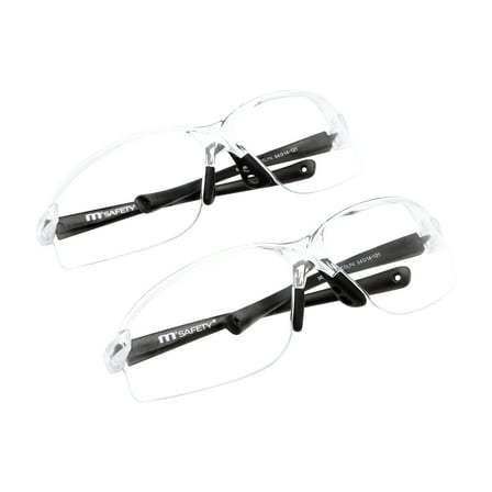 M  Safety Glasses, Unisex, MS380569DCOLPK 2-Packs Lens Crystal, 2 units