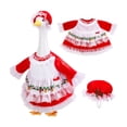 thumbnail image 3 of Porch Goose christmas Outfits,Festive 19 Inch Lawn Goose Costume, Christmas Maid Clothing Set for Front Porch Patio Yard Garden Holiday Display, 3 of 7