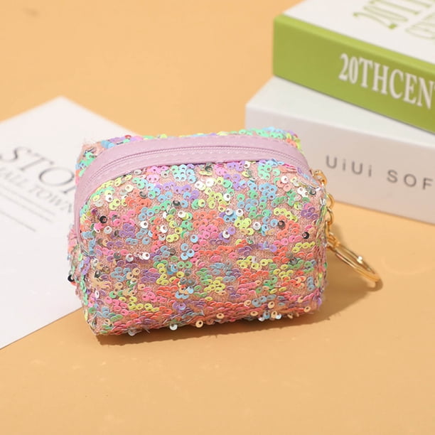 Funda portátil de maquillaje Bolsa de cosméticos con correa en la muñeca • Bolsa de aseo organizadora de viaje • Cierre de cremallera de tela suave • Pequeño portamonedas y accesorios