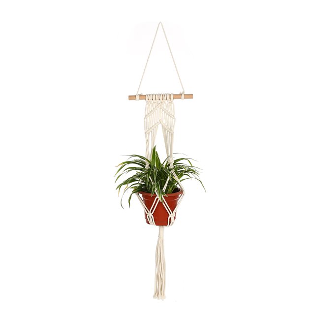 Colgador de plantas de macramé para interior y exterior, maceta para colgar en la pared, cesta, cue yeacher tipo 5