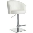thumbnail image 2 of Studio 55D Chase Chrome Swivel Bar Stool 31" High Modern White Faux Leather Upholstered Cushion with Backrest Footrest for Kitchen Counter Height Home, 2 of 9