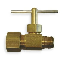 Eaton Weatherhead Needle Valve,Straight,Brass,1/4 x 3/8 In  A6760