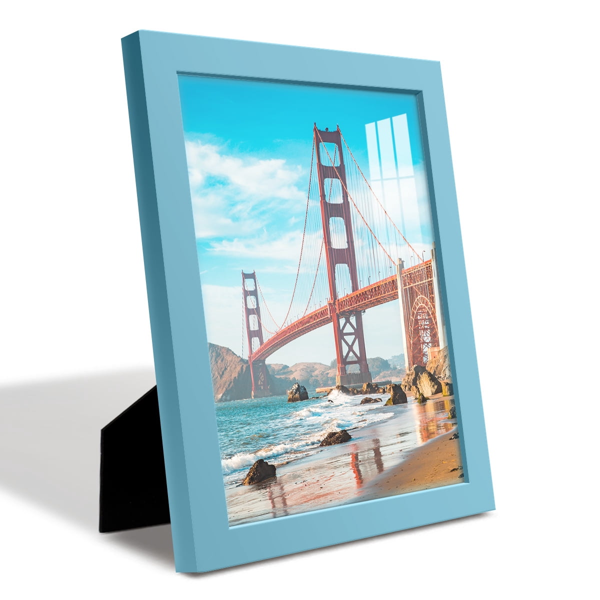 Modern 8 in. x 10 in. Light Blue Picture Frame (Set of 4)