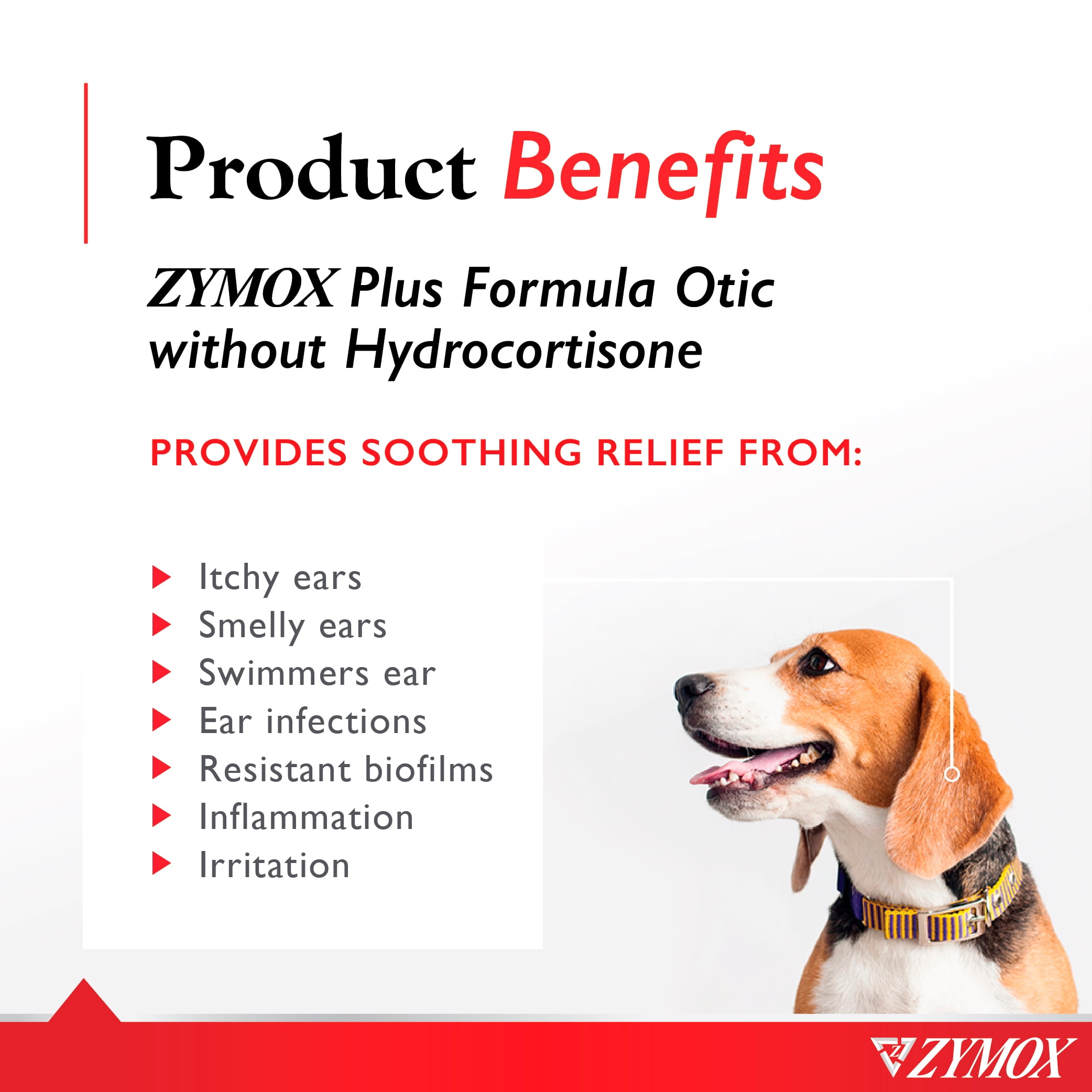 ZYMOX Advanced Formula Otic Plus Enzymatic Ear Solution for Dogs and Cats without Hydrocortisone, 1.25oz