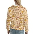 thumbnail image 7 of Kdxio Fall Leaves Print Womens Oversized Hoodies Sweatshirts Hooded Pullover Tops Sweaters Casual-Medium, 7 of 7
