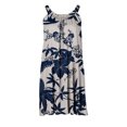 thumbnail image 4 of Vestido de verano para mujer, estampado, sin mangas, con escote redondo, sexy, informal, fluido, para la playa OAVQHLG3B Store  lin121212, 4 of 4