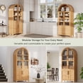 thumbnail image 4 of CQSXDA Versatile 71 Inch Tall Arched Kitchen Storage Cabinet With Adjustable Shelves, Glass Door And Hidden Drawer Design, 4 of 21