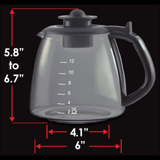 Universal 12 Cup Glass Coffee Replacement Carafe 