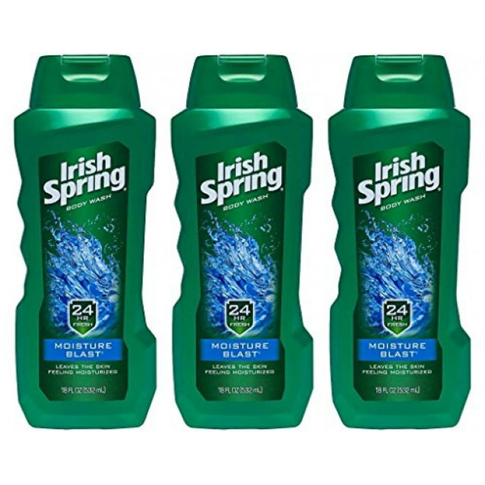 Irish Spring Body Wash, Moisture Blast, 18 Ounce (Pack of 3) Walmart