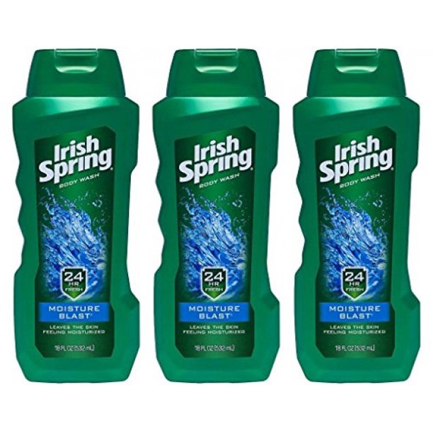 Irish Spring Body Wash, Moisture Blast, 18 Ounce (Pack of 3) Walmart
