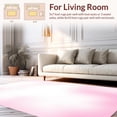 thumbnail image 2 of ODIKA 6' Machine Washable Non-Slip Area Rug, Cotton Haze Fuzzy Edged Dreamscape High Traffic Rug, Pink, 394211, 2 of 7