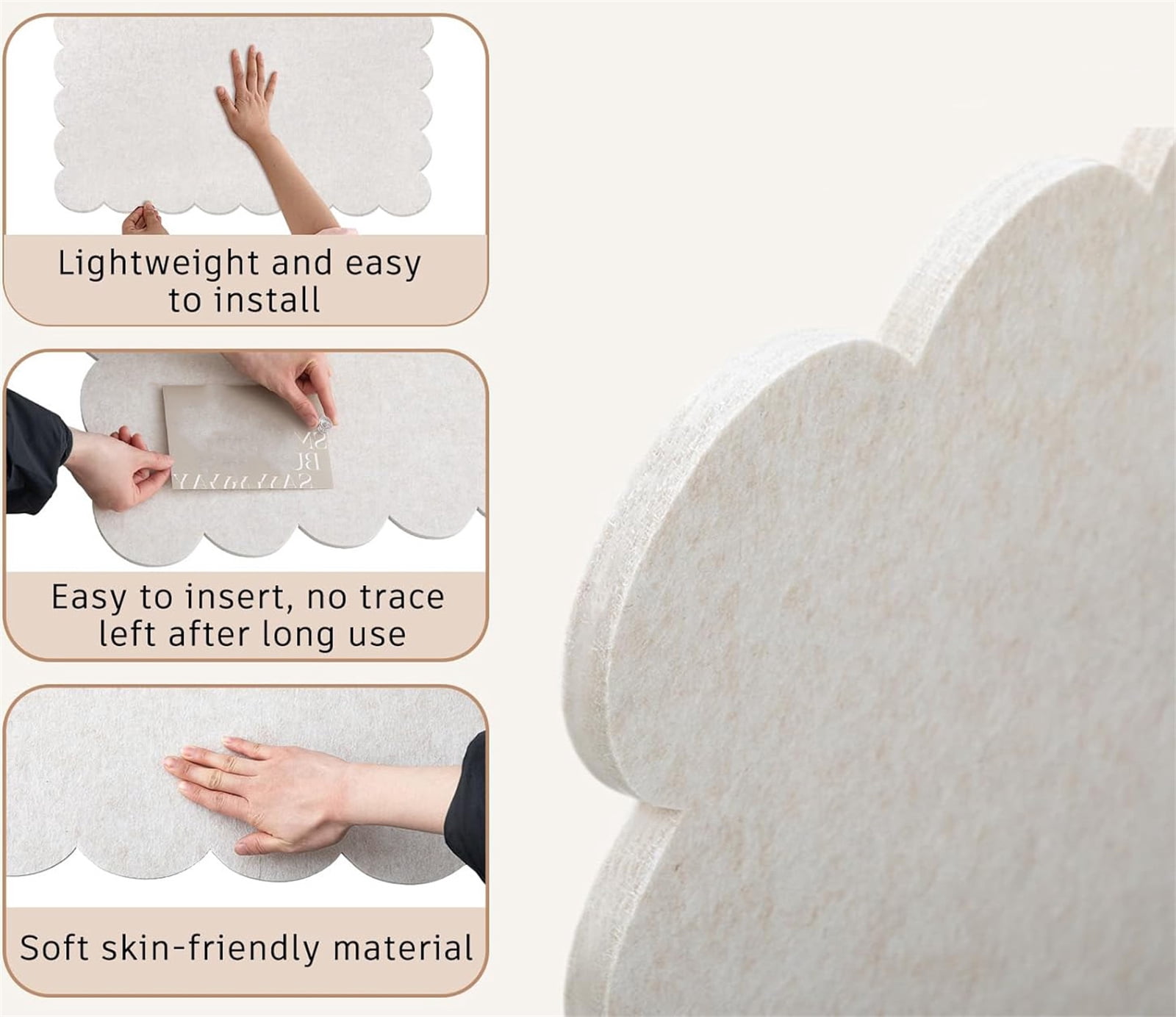 Large Bulletin Board 24 x 36 Inches,Bexikou Foldable Felt Bulletin Board for Wall,Cork Board Alternative for Wall,Felt Wall Tiles Bulletin Board with Self-Adhesive for School Office Home