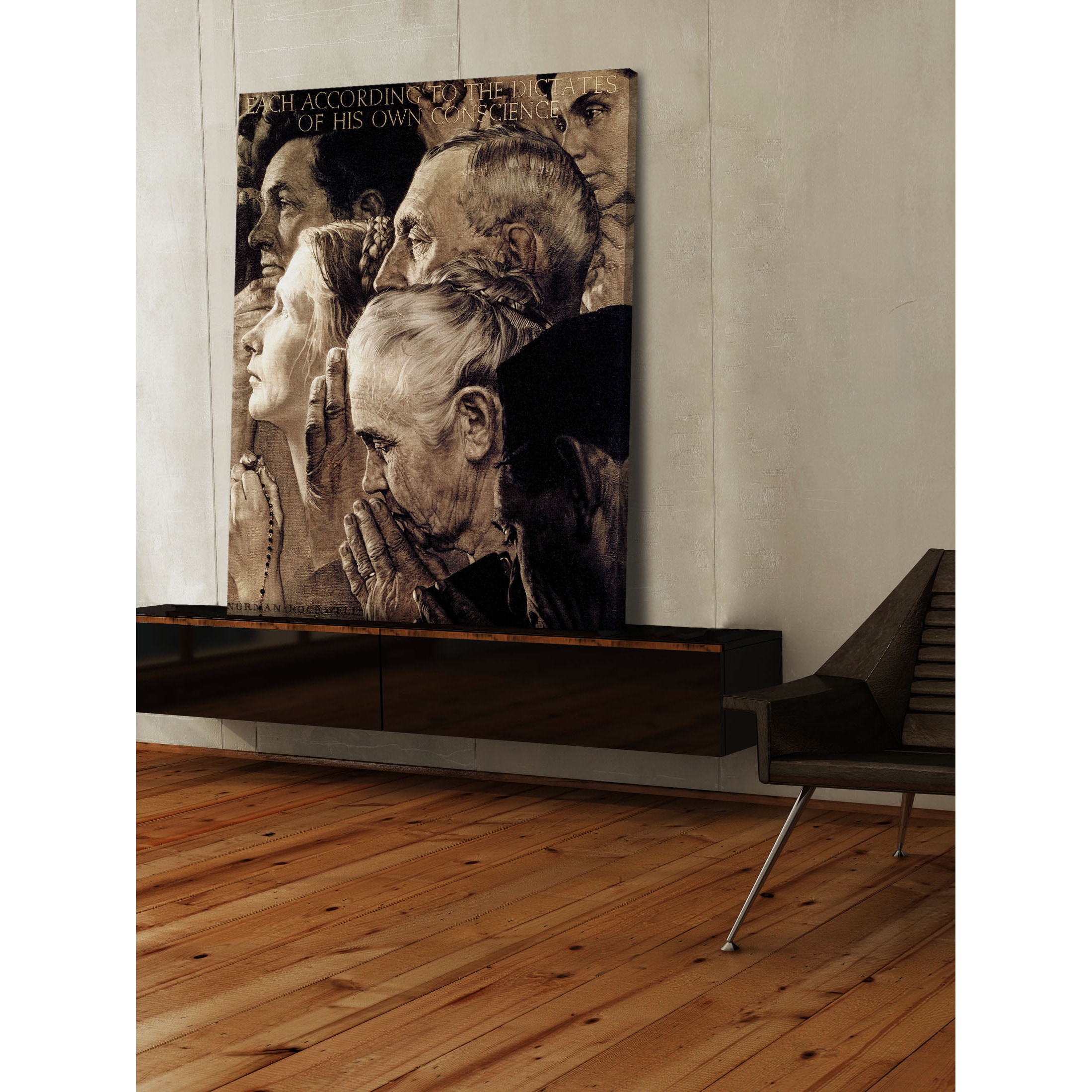 Marmont Hill "Freedom of Worship" by Norman Rockwell Painting Print on Canvas