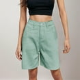 thumbnail image 2 of WAYUTE Women Shorts Fashionable Capris Spring and Summer Button Up High Waisted Wide Leg Shorts, 2 of 8