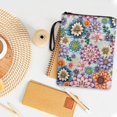 thumbnail image 4 of HELLHERO Book Club Gifts Polyester Book Cover Sleeve Pouch for Women 8.66 x 11.42 for Notebook Handle, Datura Floral, 4 of 8