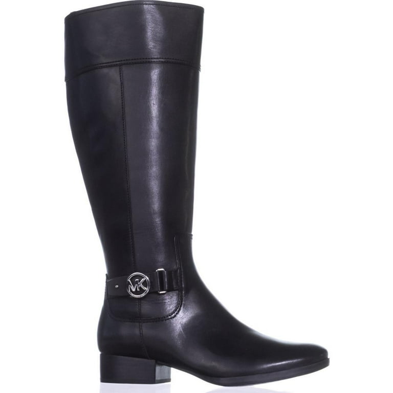 Womens Michael Kors Harland Boot Wide Claf Knee High Boots Black