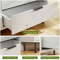 thumbnail image 3 of M optimized Fluted 6 Drawer Dresser, Wide Wood Double Dresser with Metal Legs and Handles, Modern Chest of Drawers with Anti-Tipping Design for Bedroom Living Room Hallway, 3 of 6