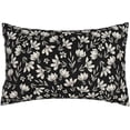 thumbnail image 3 of Flower Pillow Covers 12 X 20 Inch Set of 2, Cute Old Vintage Black Cream Floral Decorative Throw Pillow Covers Rustic Farmhouse Pillowcase Linen Cushion Case for Outdoor Home Sofa Couch, 3 of 6