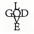 thumbnail image 2 of MMJ Black Iron Hanging Sculpture Cross Love Religious Ornament Living Room Bedroom Hallway Home Decoration Accent Piece Wall Decor 11.81x9.71in, 2 of 6