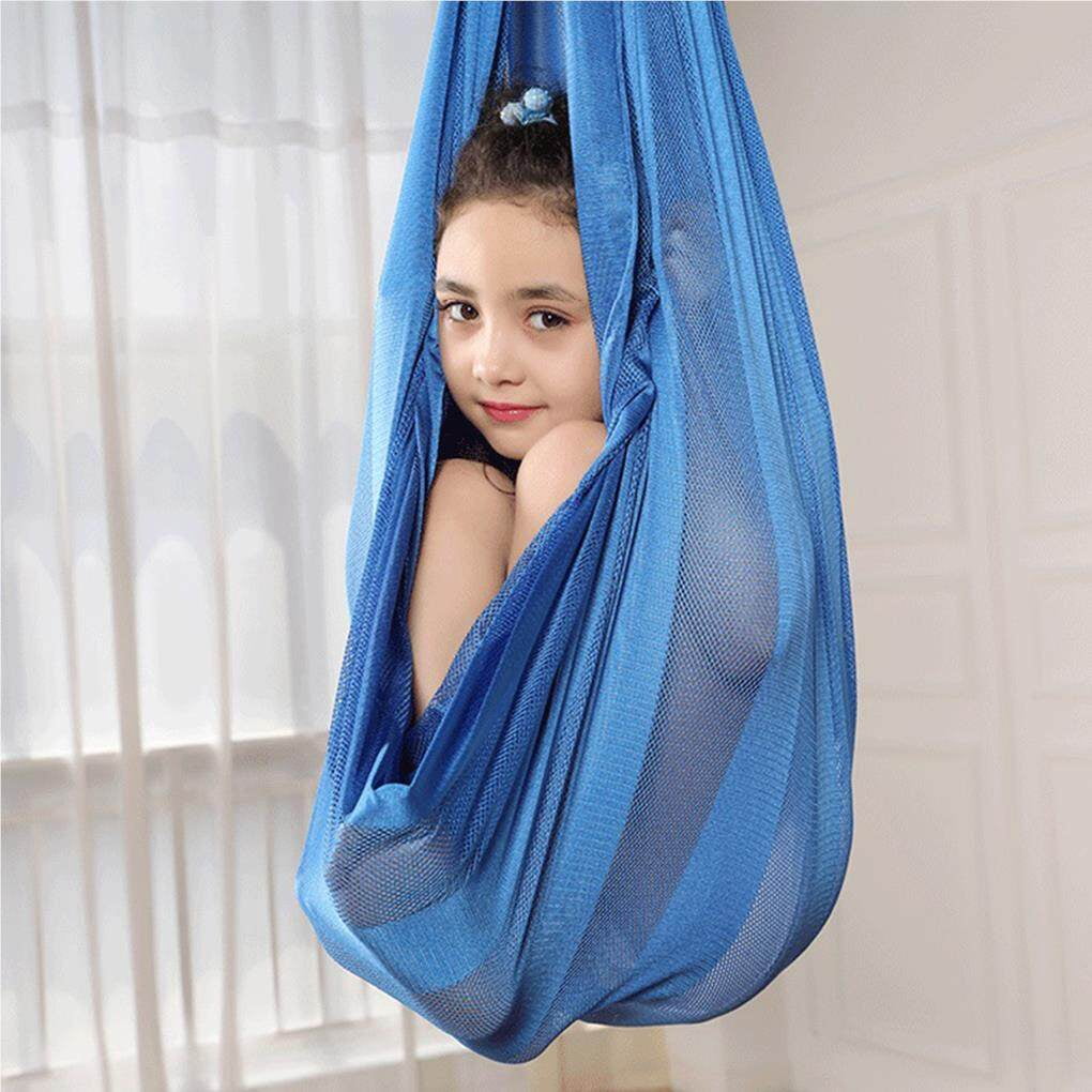 facefd Kids Mesh Swing Hammock Parcel Steady Seat Swing Cuddle Hammock for Children