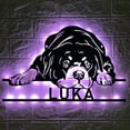 thumbnail image 3 of Handmadetneonsign Lazy Rottweiler Metal Wall Art Light, Rottweiler Metal Sign Wall Decor, Pet Dog Room Metal Decor, 3 of 5