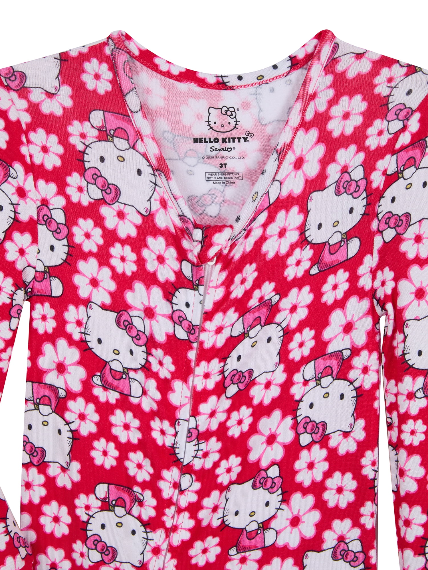 Hello Kitty Baby and Toddlers' One-Piece Sleeper, Sizes 12M-5T