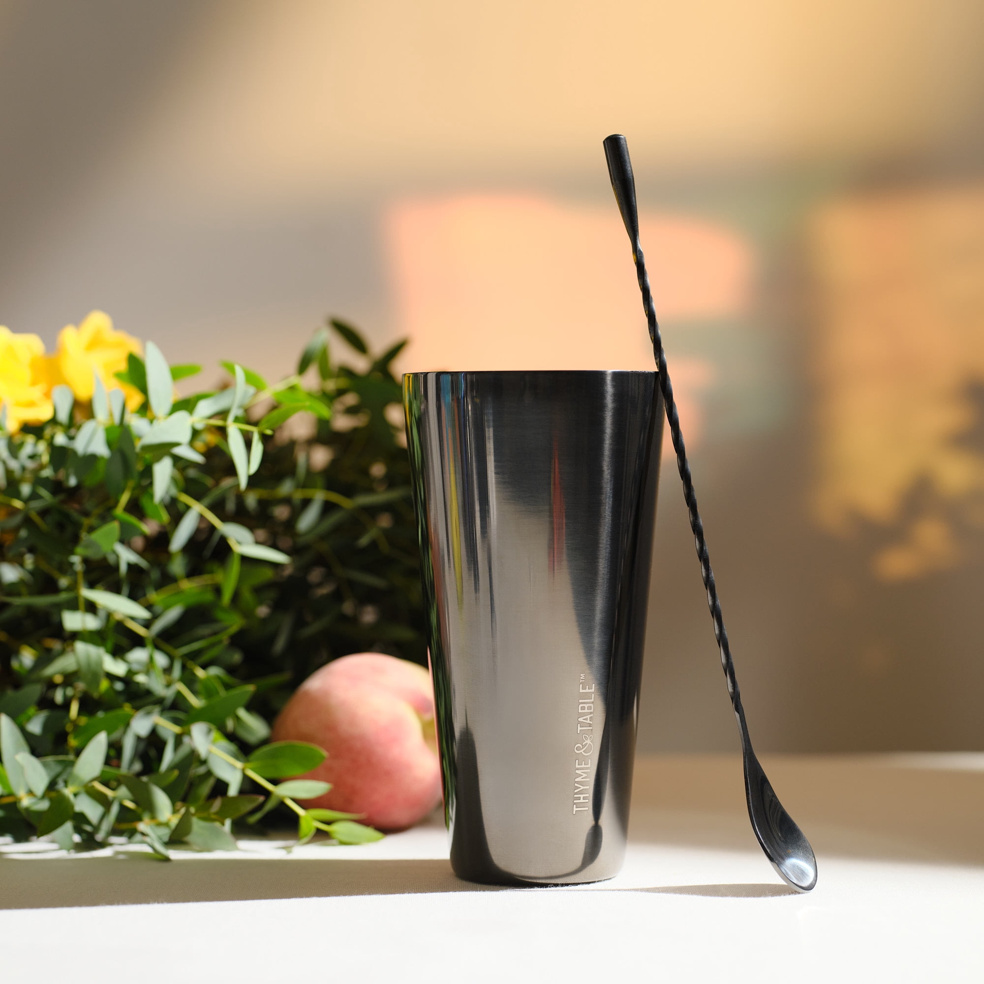 Thyme & Table Stainless Steel Stir Spoon, Black Satin, 1 Piece